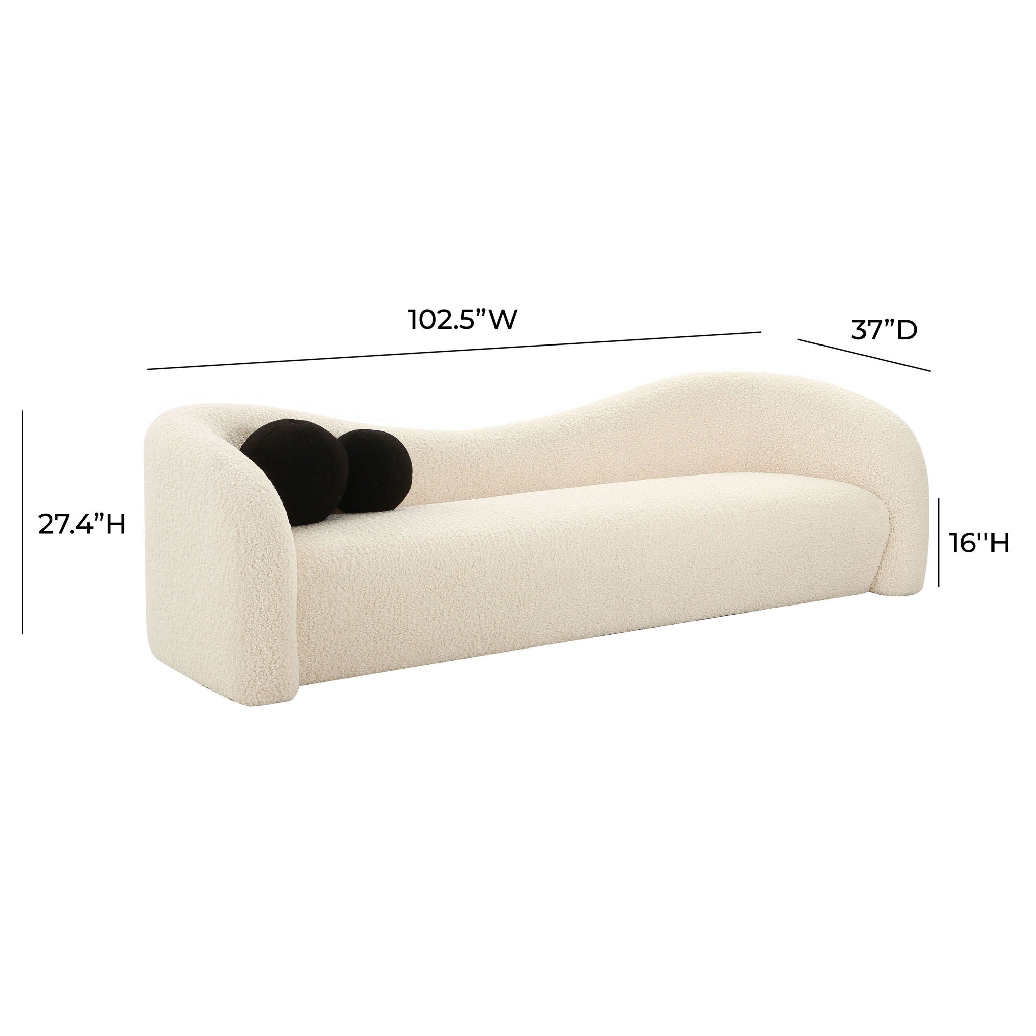 Leonie - Faux Shearling Sofa
