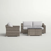 3 Person Seating Group With Cushions Perfect For Outdoor Relaxation - Gray / Gray Mix