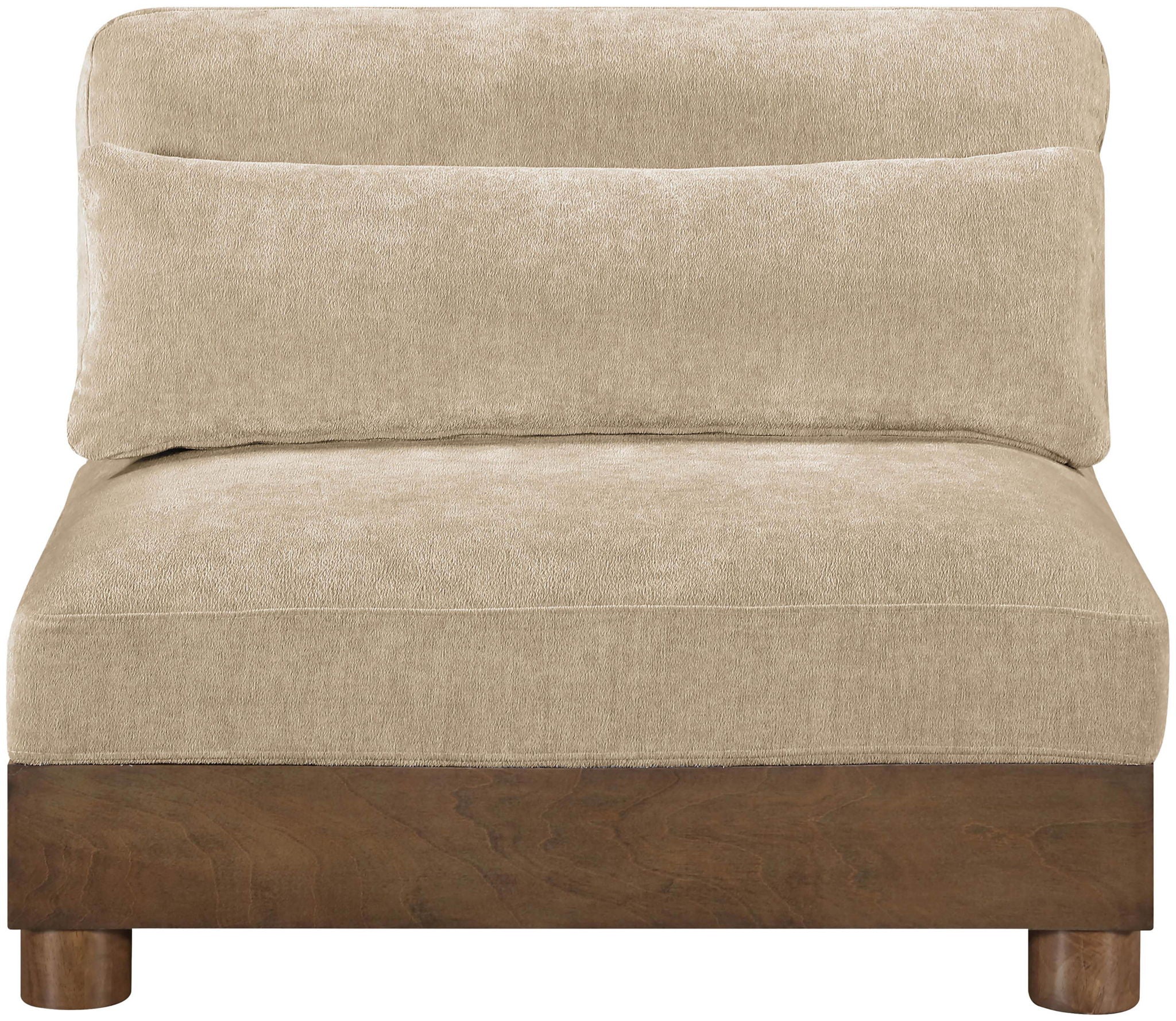 Turin - Chenille Fabric Upholstered Modular Armless Chair