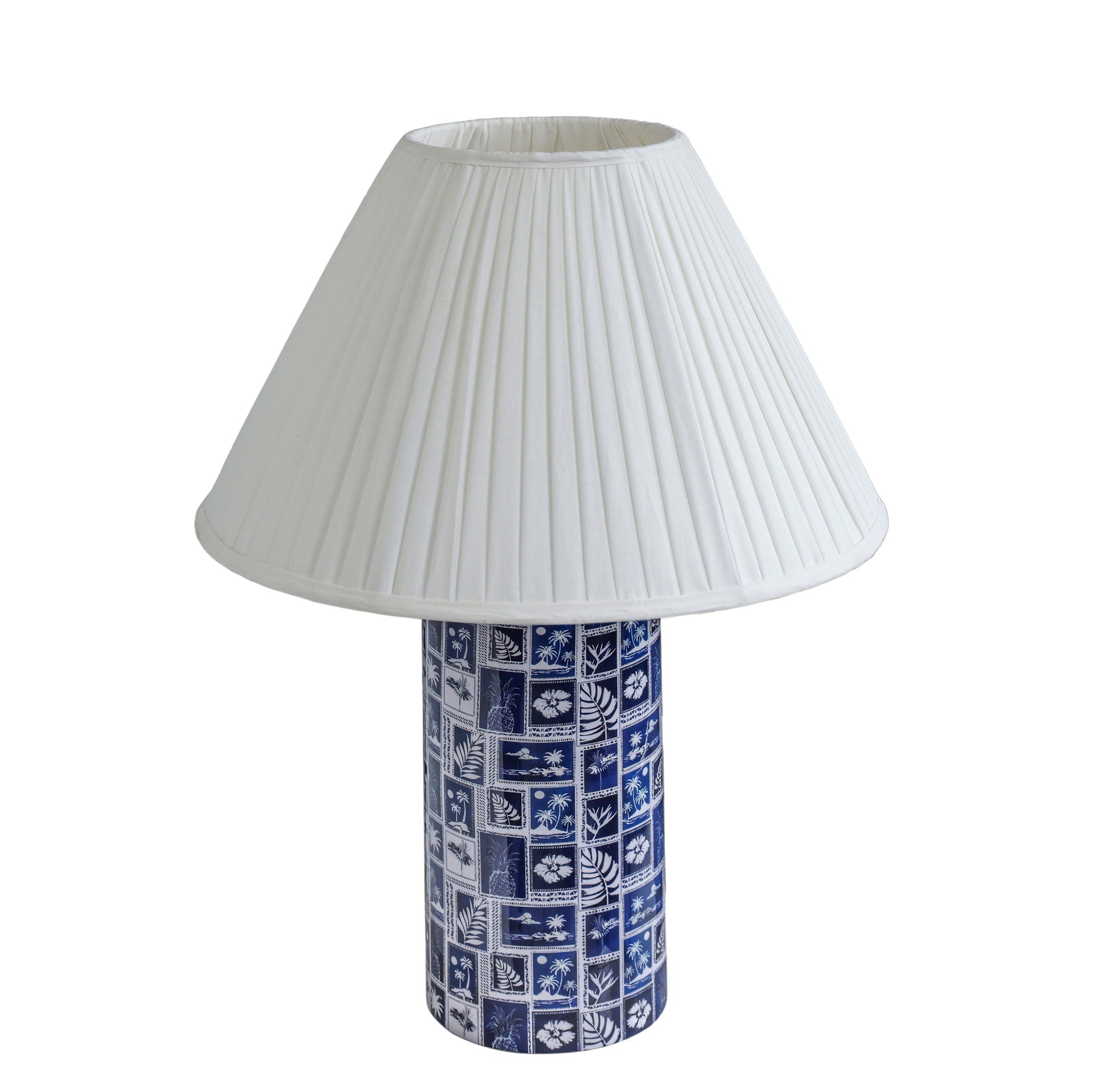 Stamp - Pleated Table Lamp - Blue