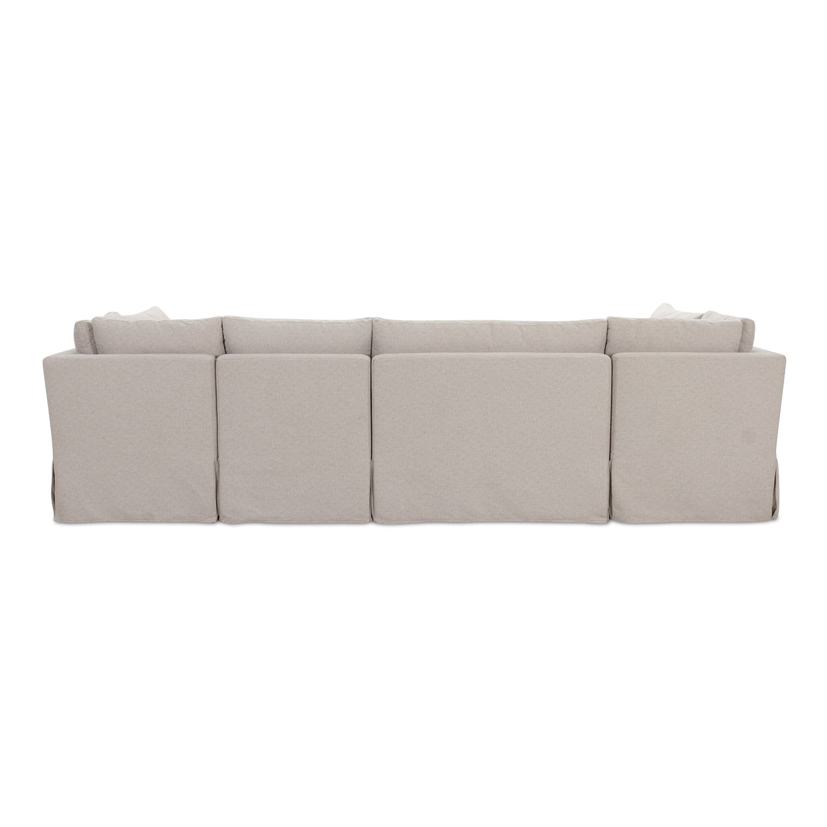 Fable - 6 Piece Slipcover Dining Banquette U-Shape - Beige