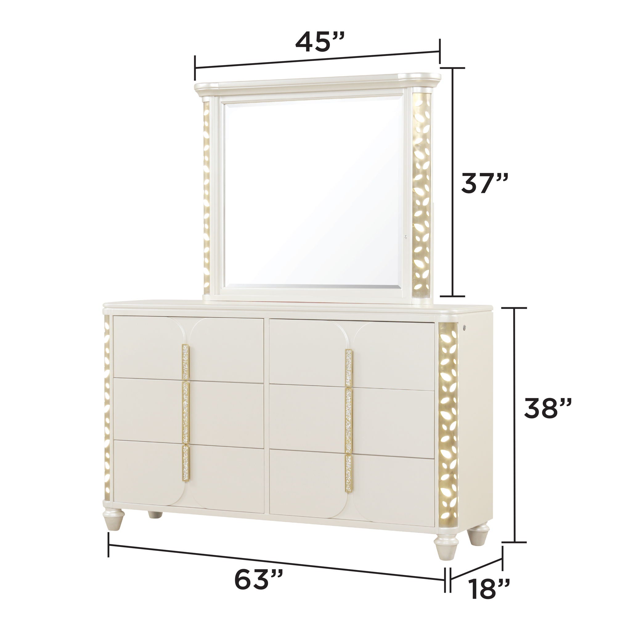 Cinderella - Bedroom Set With LED