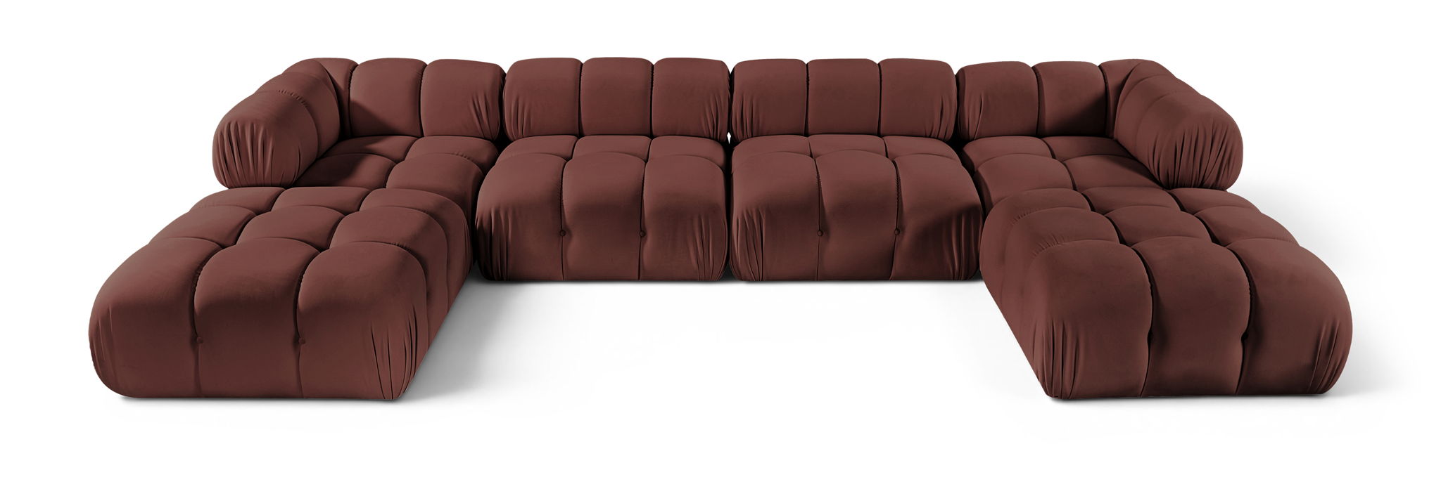 Orin - Velvet 6 Piece Modular Double Chaise Sectional