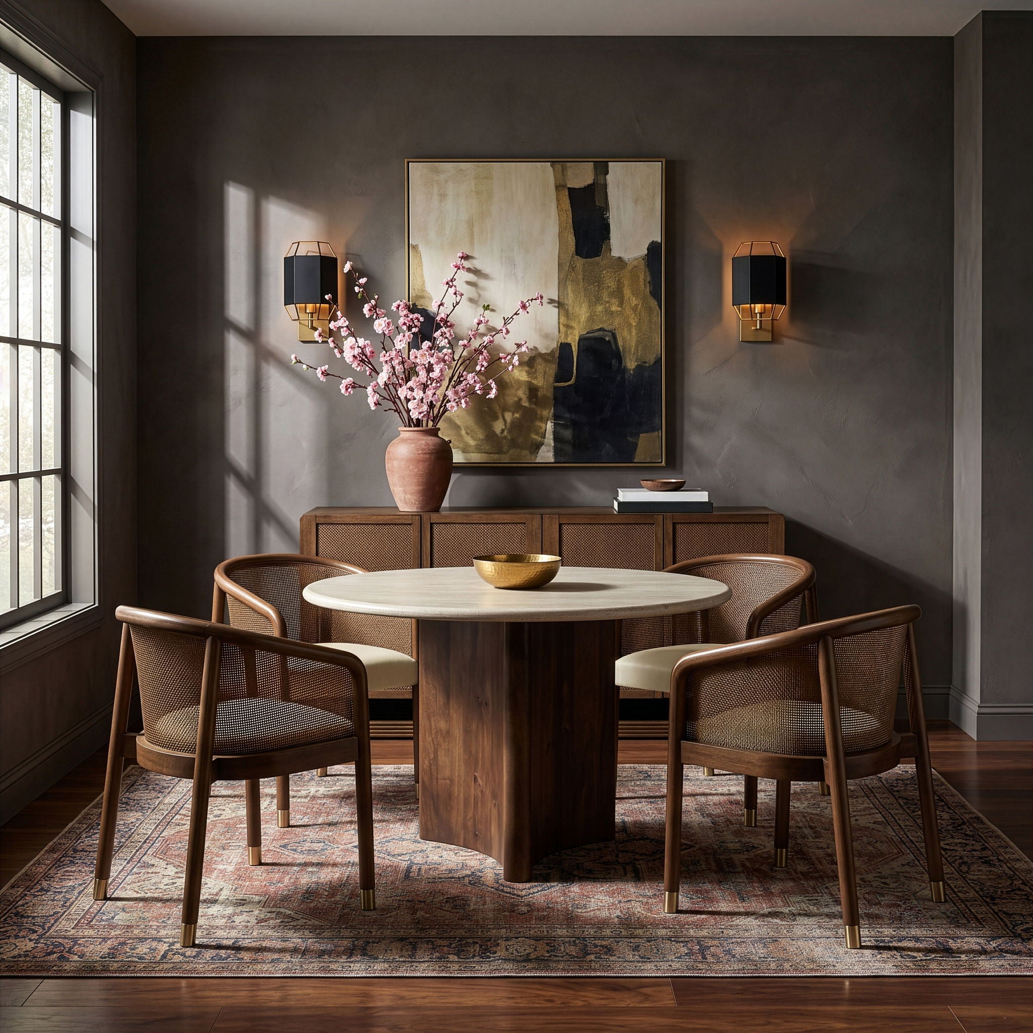 Sylvan - Vegan Leather Dining Chair (Set of 2) - Brown Frame