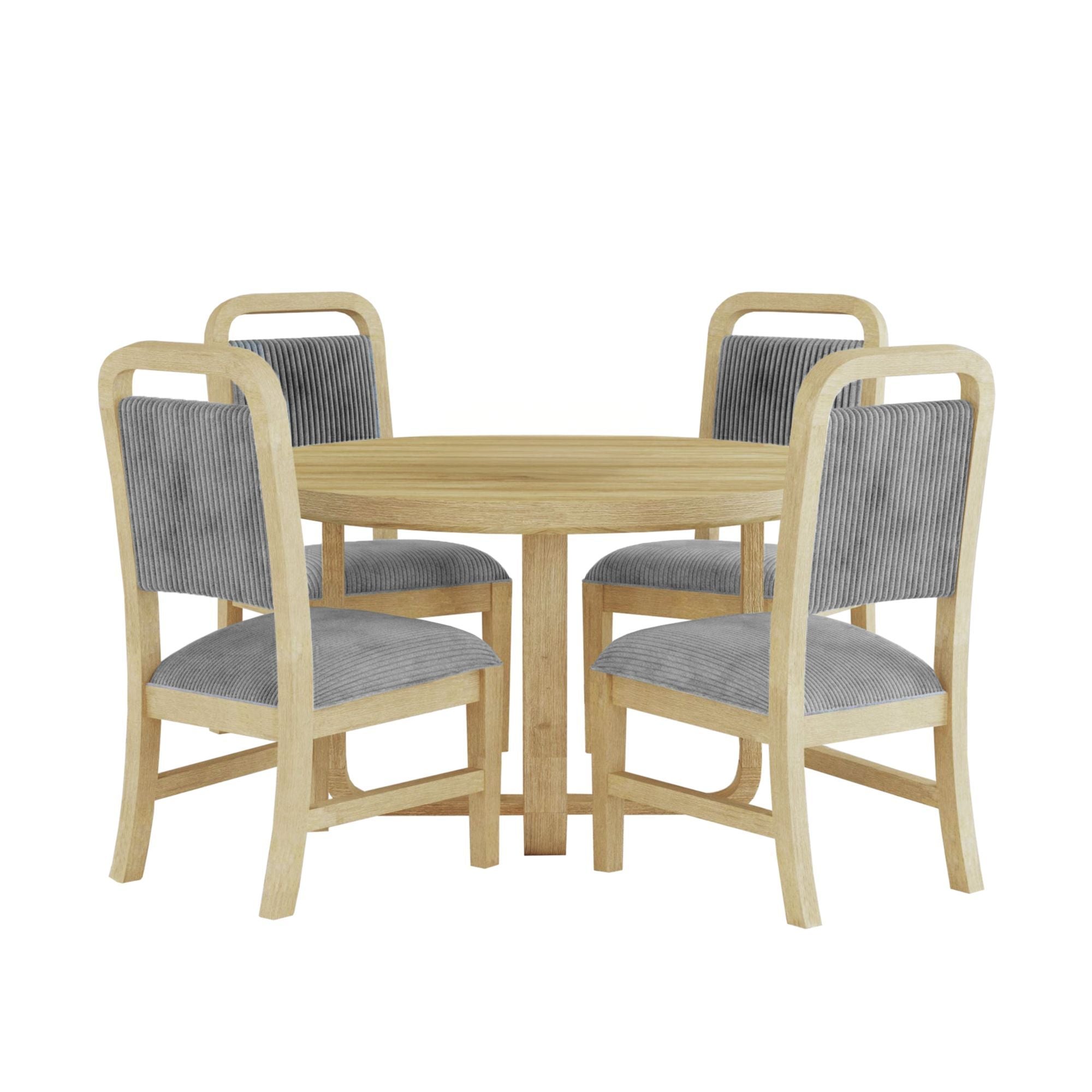 Ridgemont - 5 Piece Standard Height Dining Set (Round Table And Four Chairs) - Natural