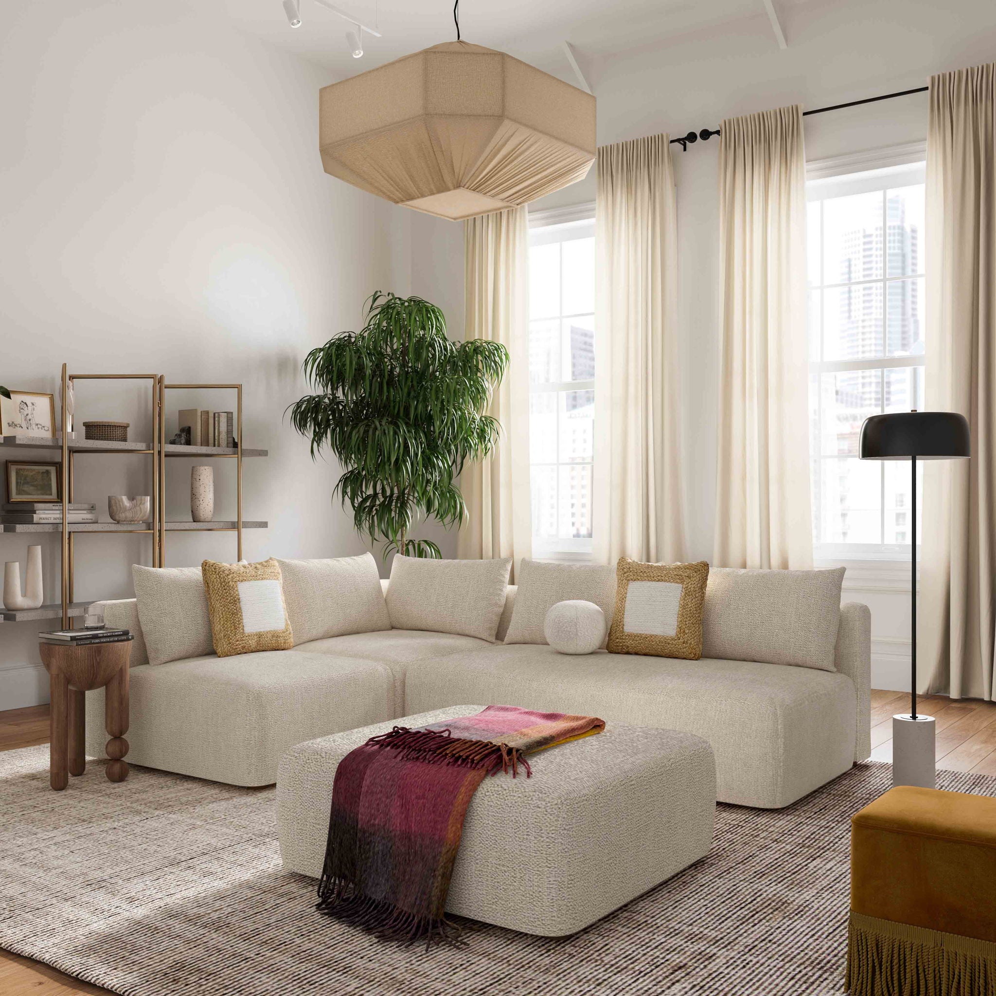 Hangover - Modular Loveseat - Cream