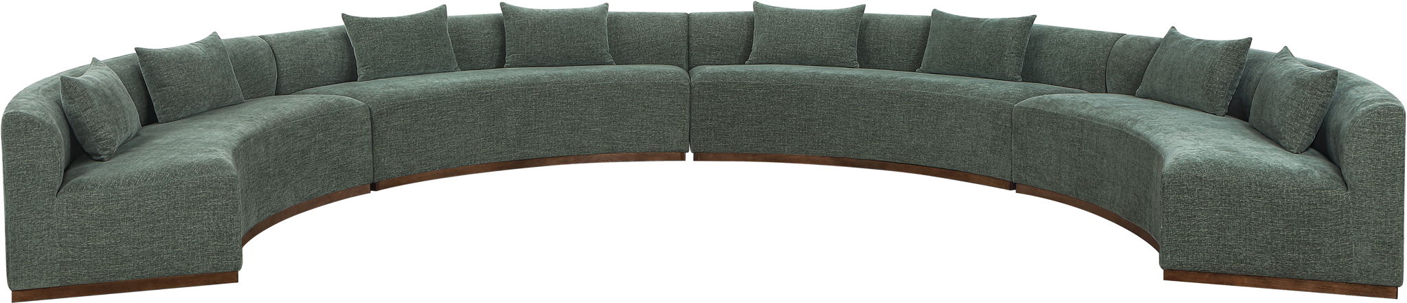 Avanti - Chenille Fabric Upholstered 4 Piece Modular Sectional
