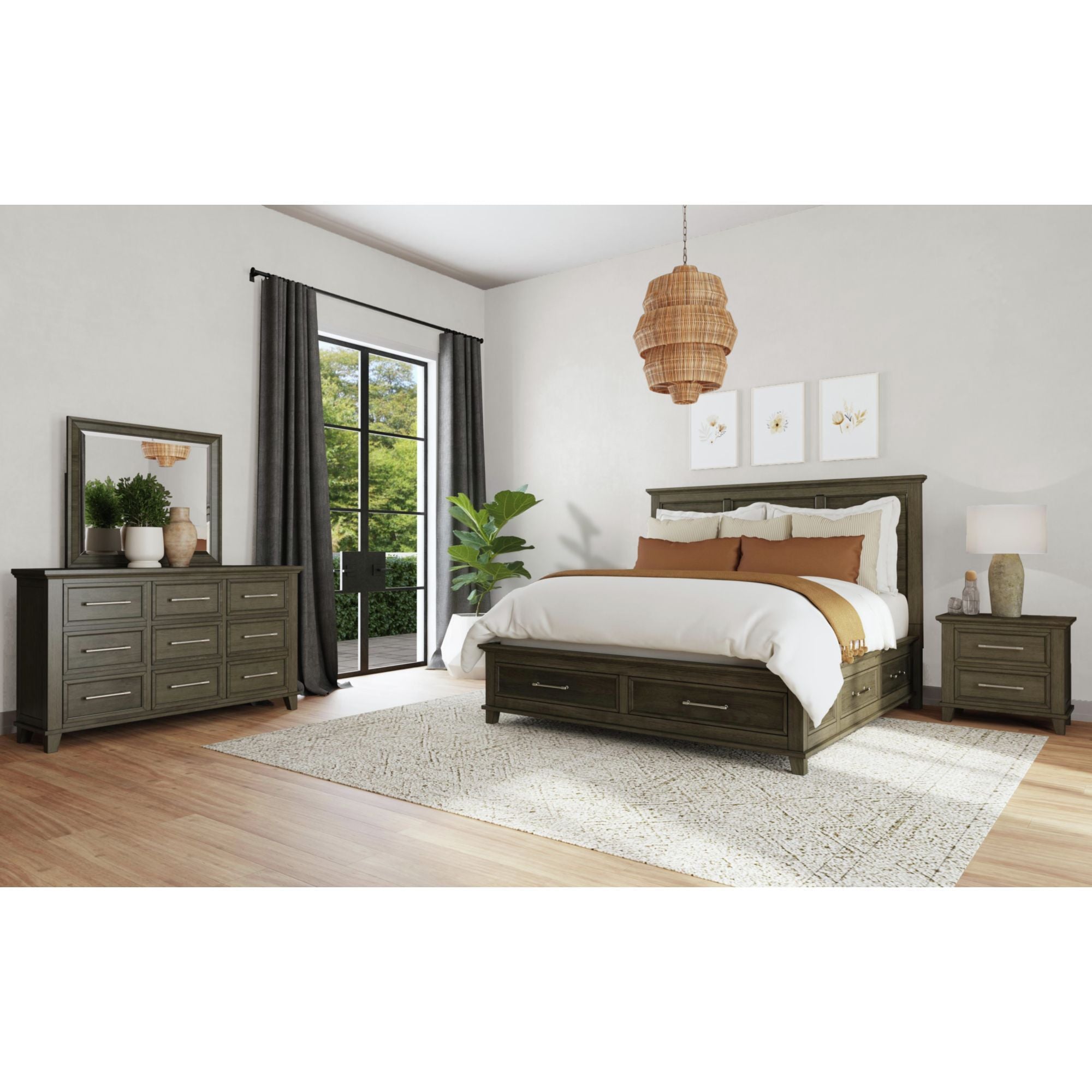 Canterbury - Dresser And Mirror Set