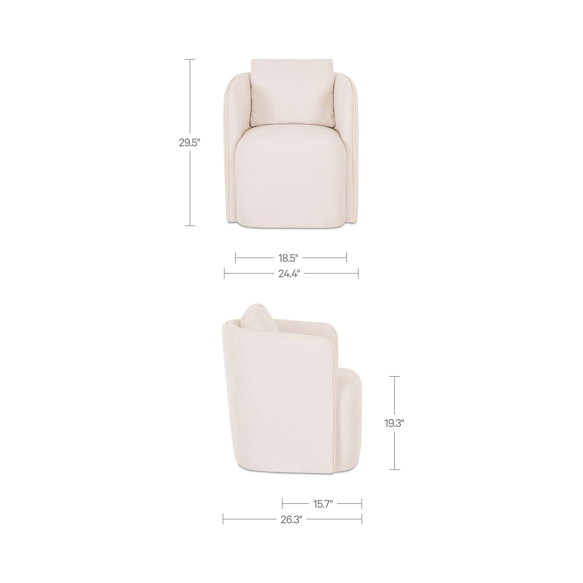 Cecil - Dining Chair - Warm White