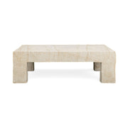 Roxanne - Faux Slab Indoor / Outdoor Large Coffee Table - Travertine