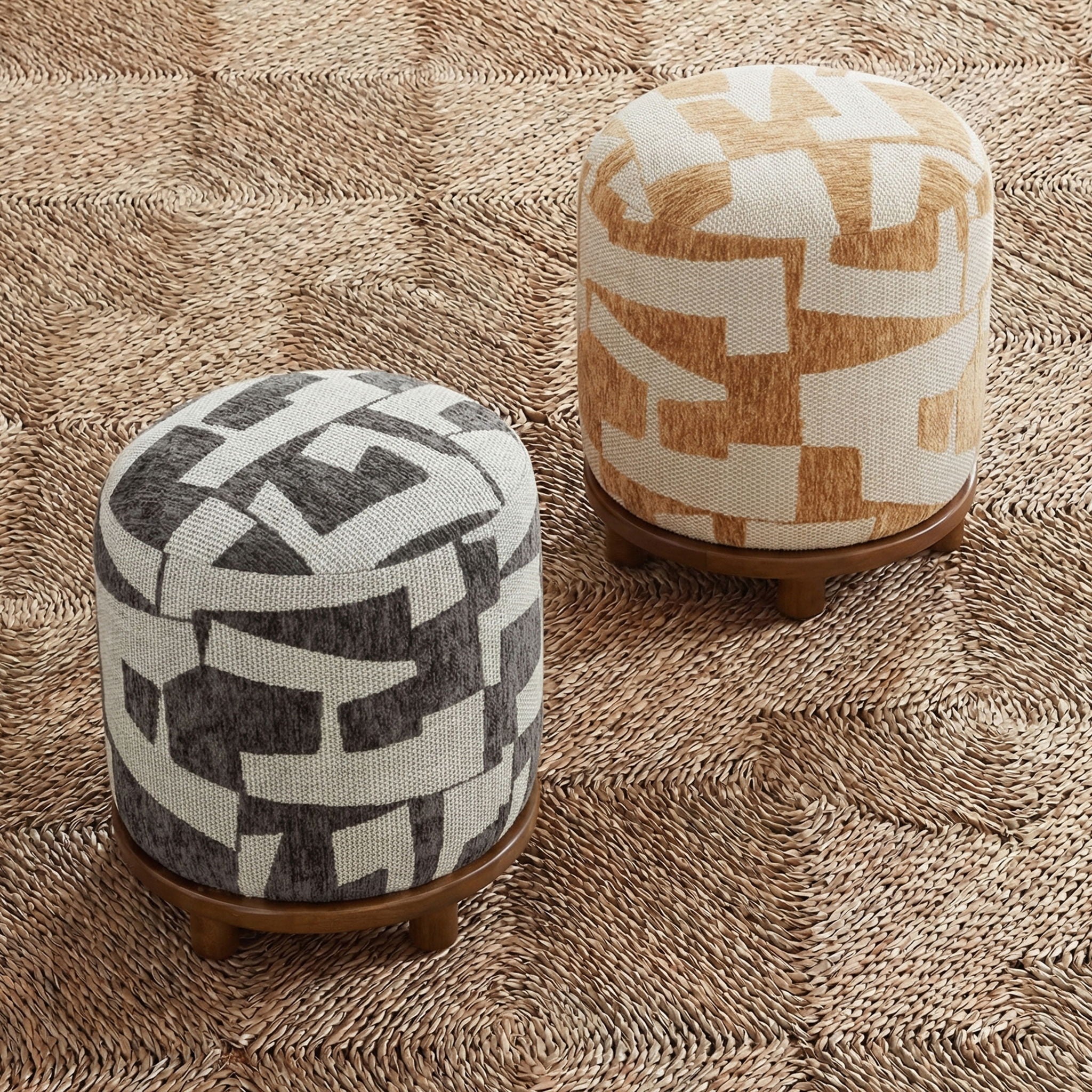 Bisou - Jacquard Ottoman