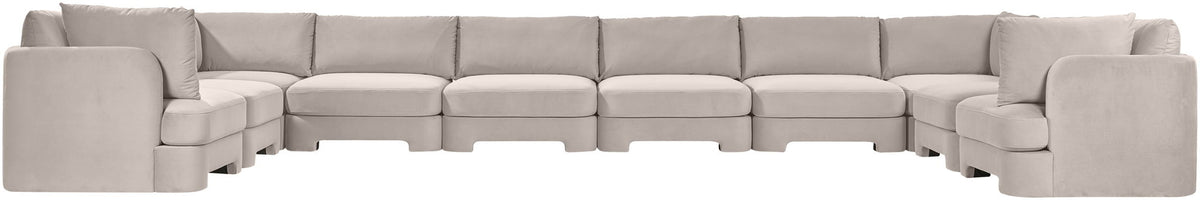 Hammond - Velvet Performance Fabric Upholstered 10 Piece Sectional