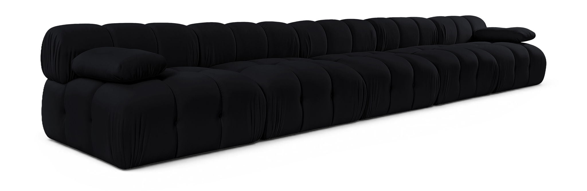 Orin - Velvet 5 Piece Modular Armless Sofa