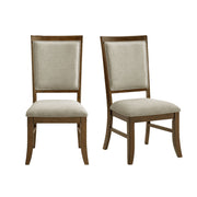 Phillipe - Dining Side Chair With Fabric (Set of 2) - Cherry And Gray