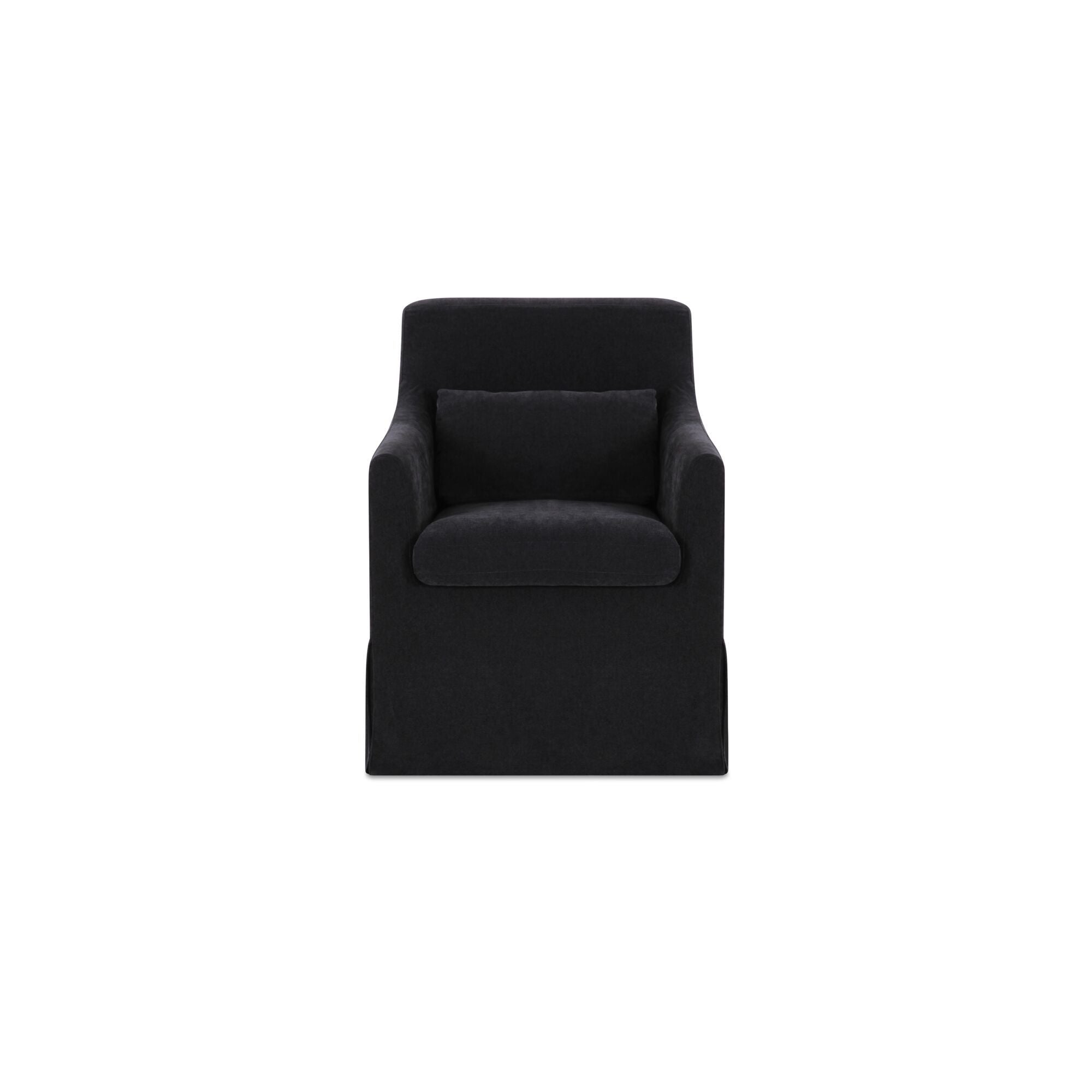 Lydia - Slipcover Dining Chair - Black