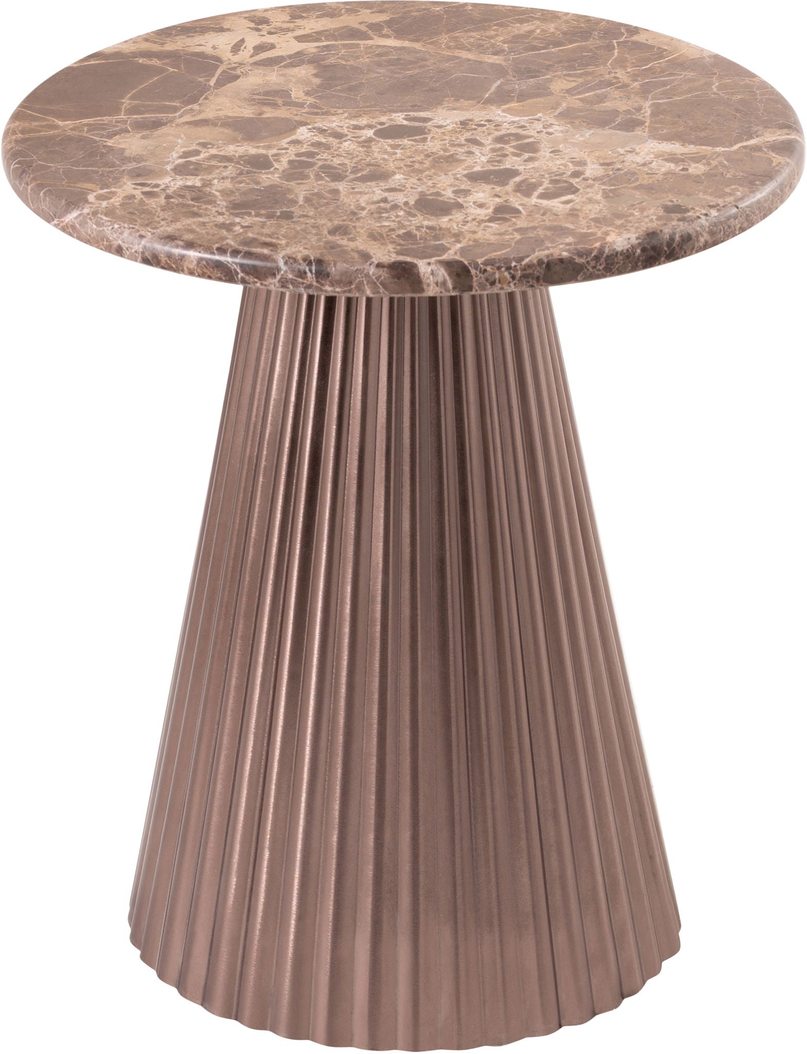 Cindra - Genuine Marble Top And Iron Base Table