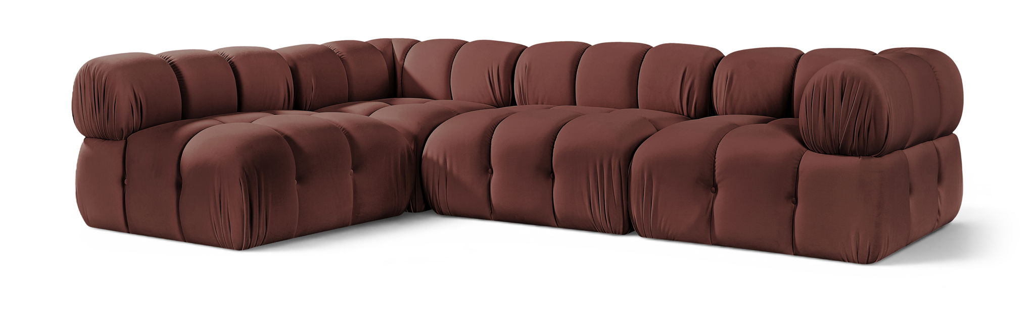 Orin - Fabric Velvet 4 Piece Modular Sectional