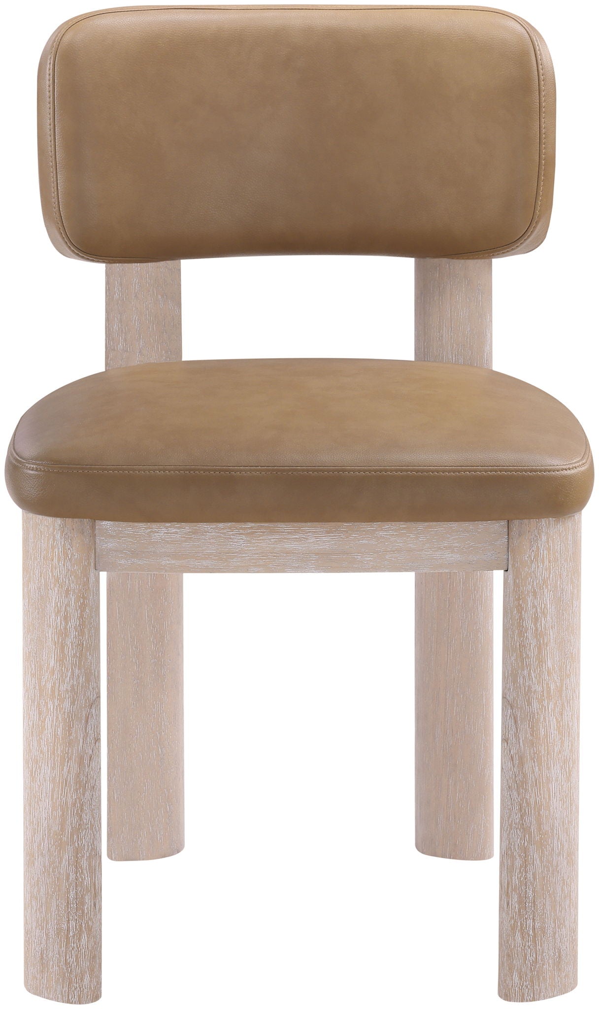 Paloma - Vegan Leather Upholstered Dining Chair (Set of 2) - Tan / Rich Natural