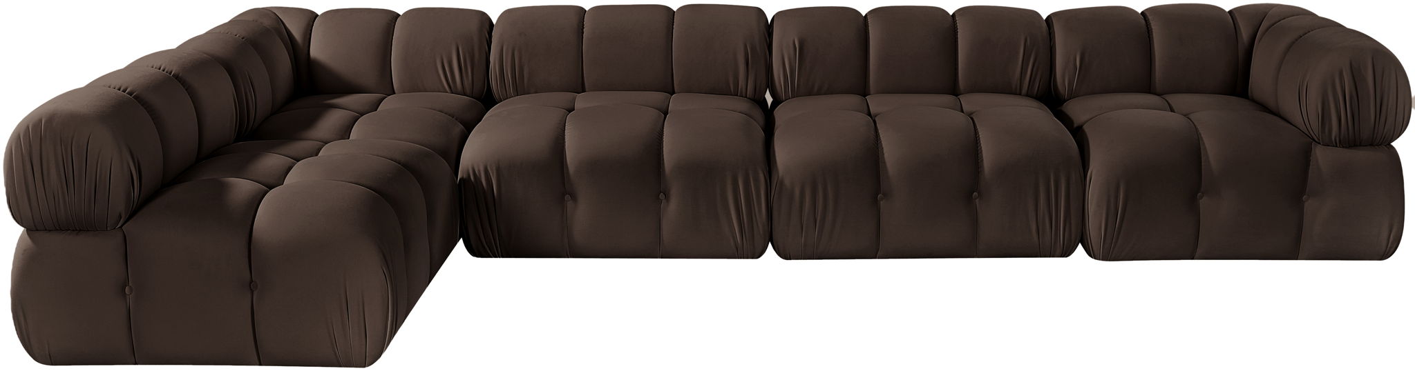 Orin - Velvet 5 Piece Modular Sectional
