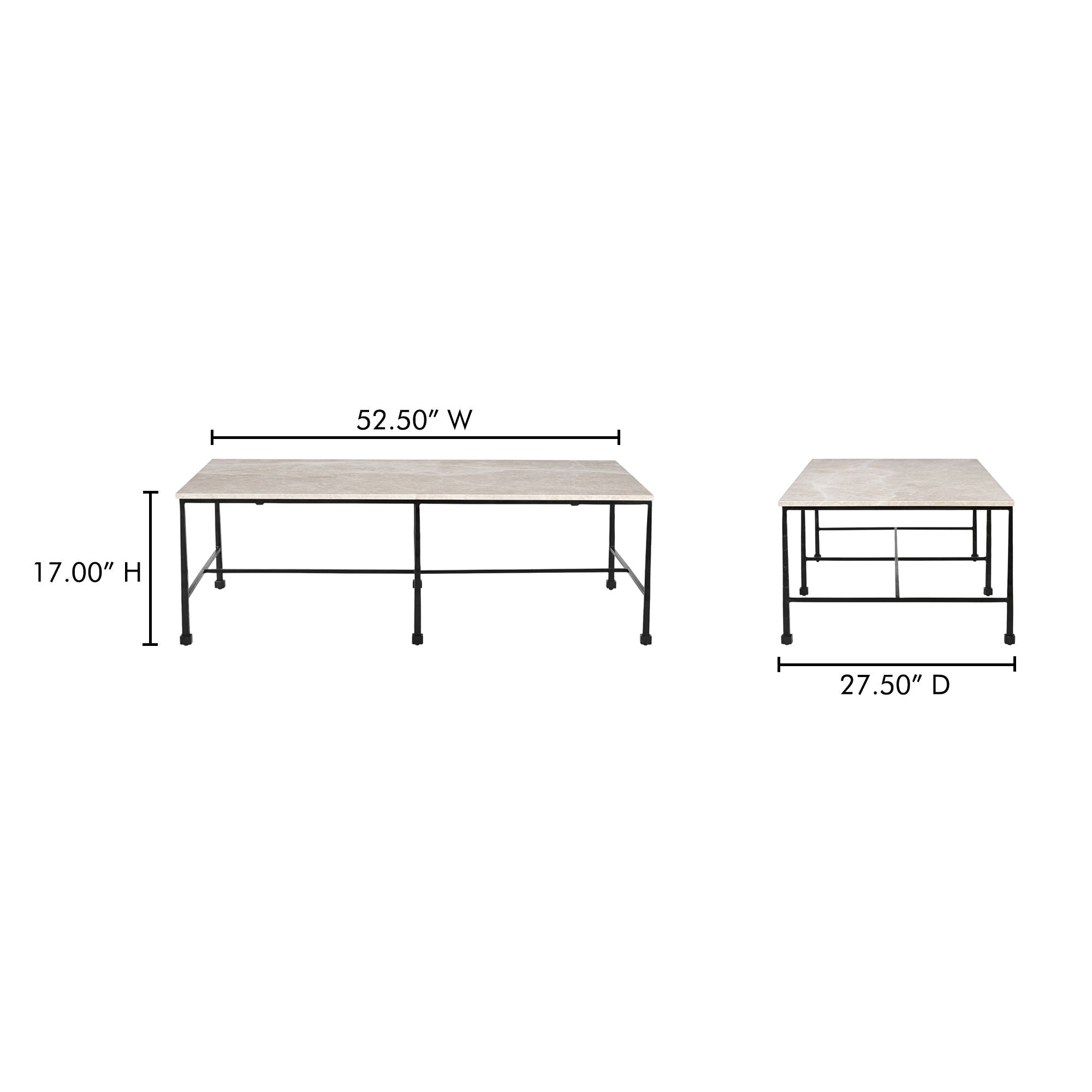 River - Coffee Table - Botticino Beige