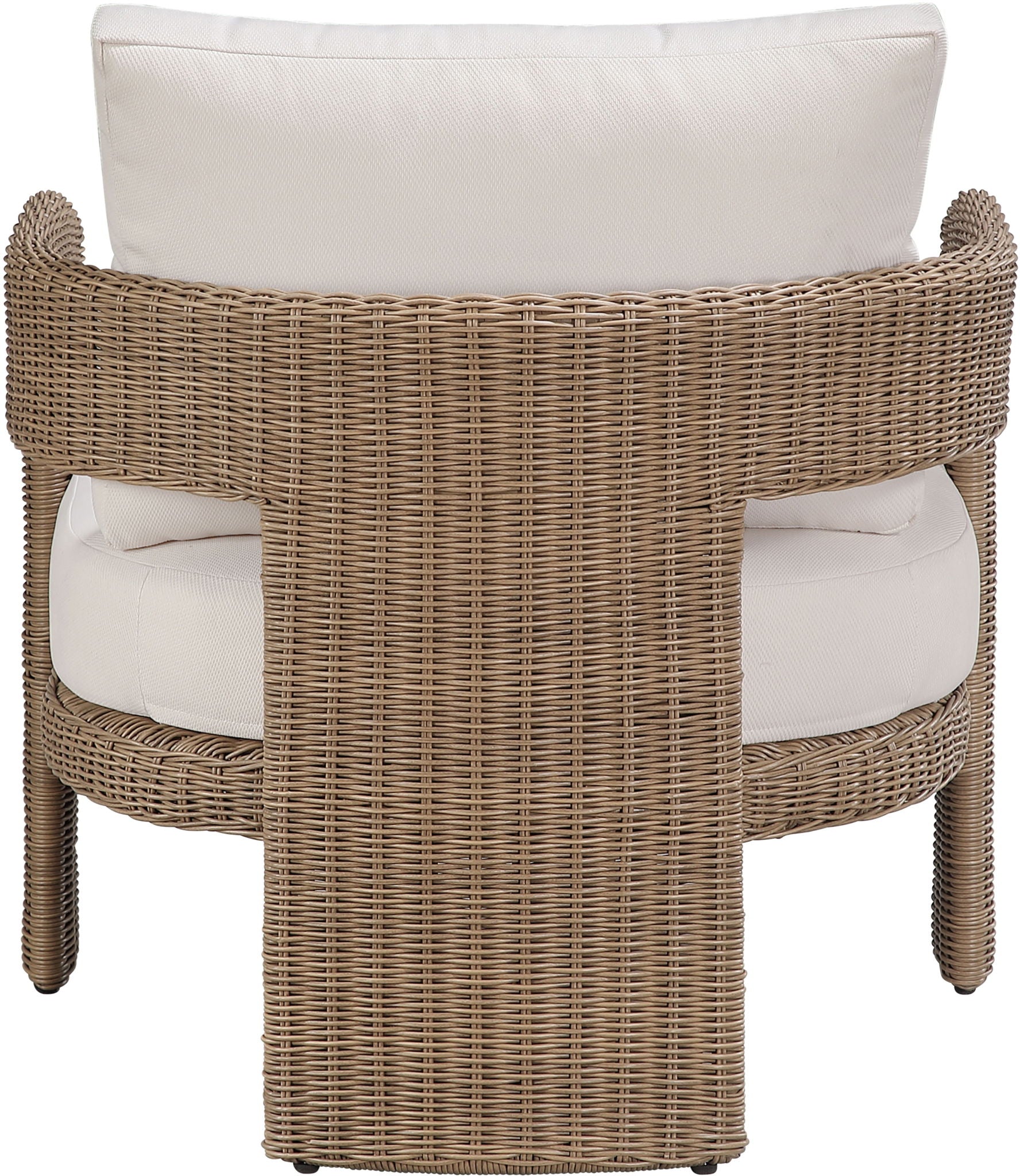 Sandbay - Olefin Water Resistant Fabric And Wicker Outdoor Patio Accent Chair