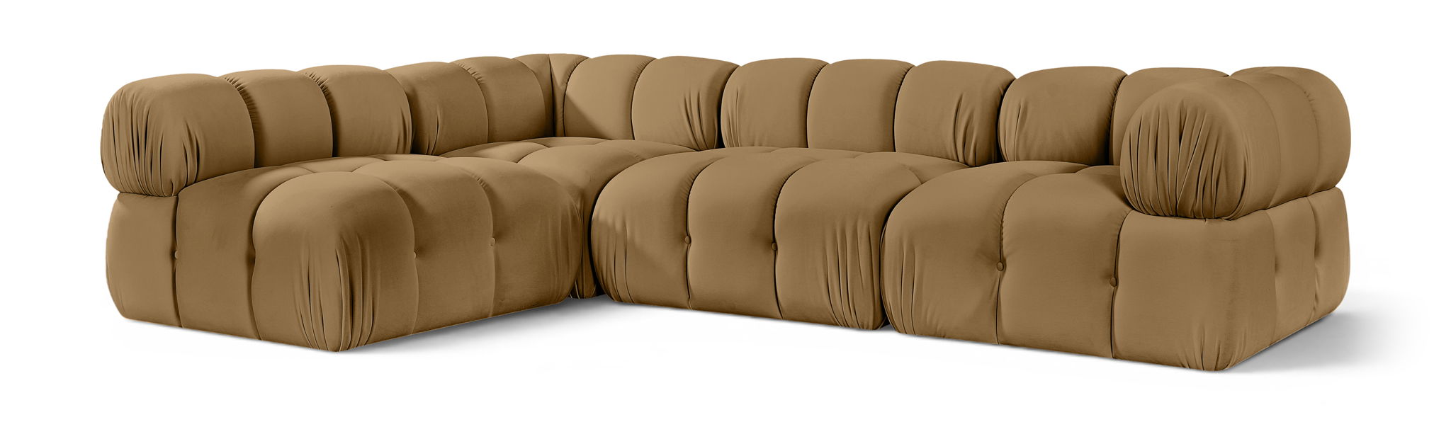 Orin - Fabric Velvet 4 Piece Modular Sectional