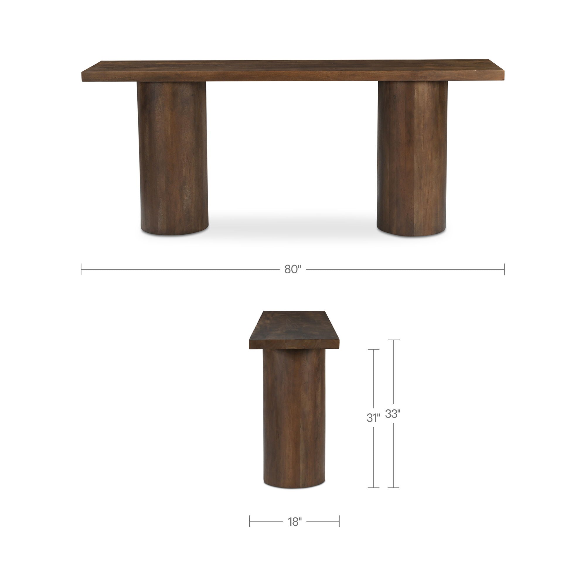 Hadley - Console Table - Dark Brown