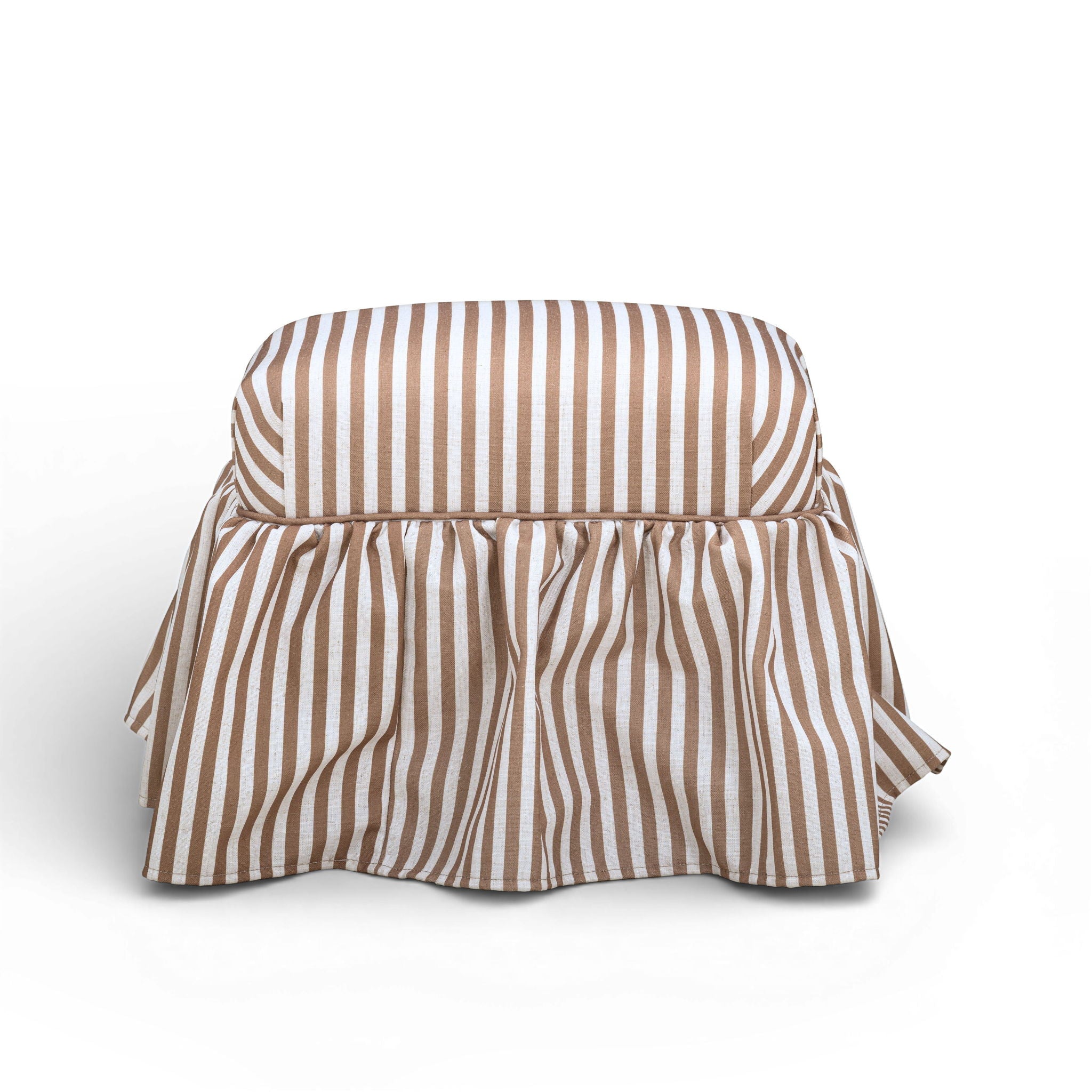 Gertrude - Striped Linen Ottoman