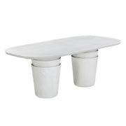 Margot - Faux Plaster Indoor / Outdoor Concrete Dining Table - Light Gray
