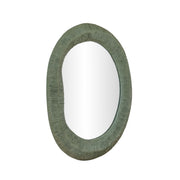 Orpheus - 22" x 28" Ribbed Fiberglass Thick Wall Mirror - Forest Green