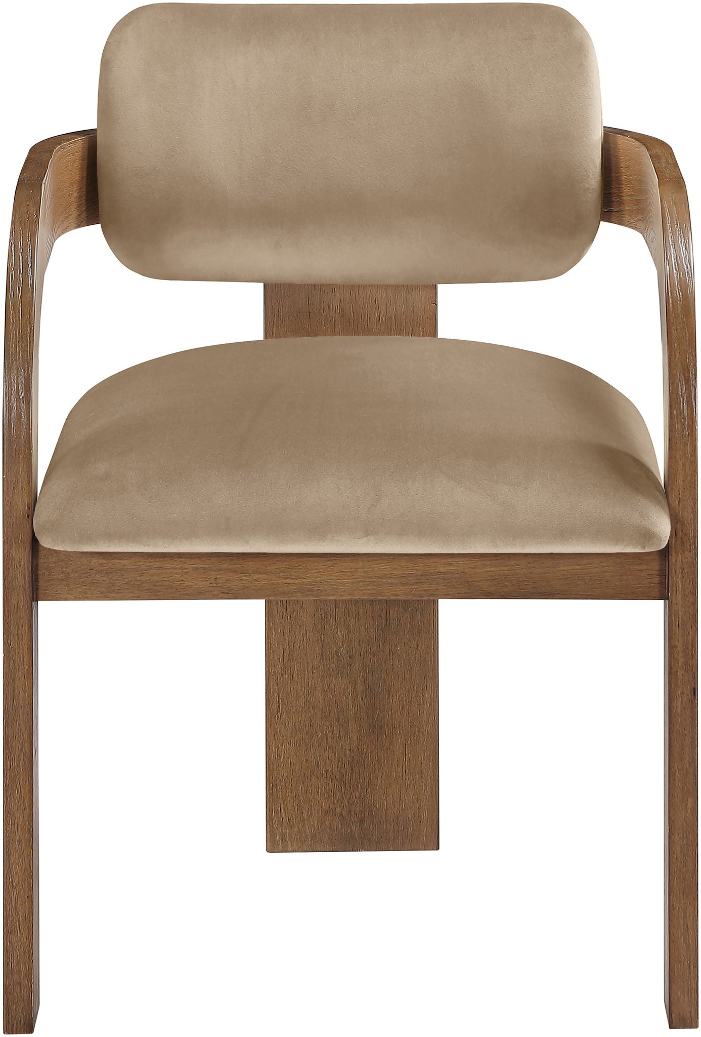 Cedra - Velvet Performance Fabric Upholstered Dining Chair (Set of 2) - Brown Frame