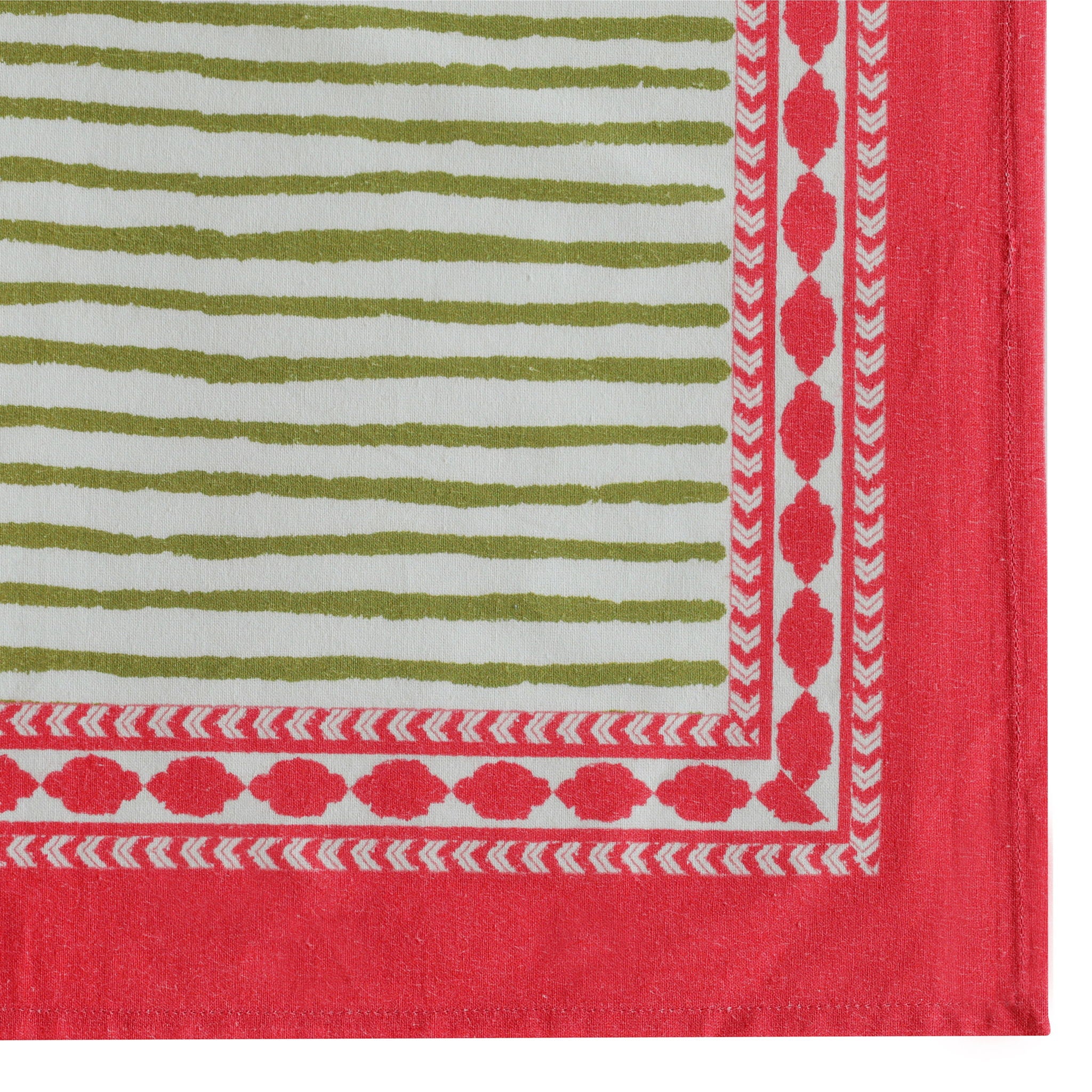 Crissy - Bamboo Cotton Canvas Printed Napkins (Set of 4) - Pink