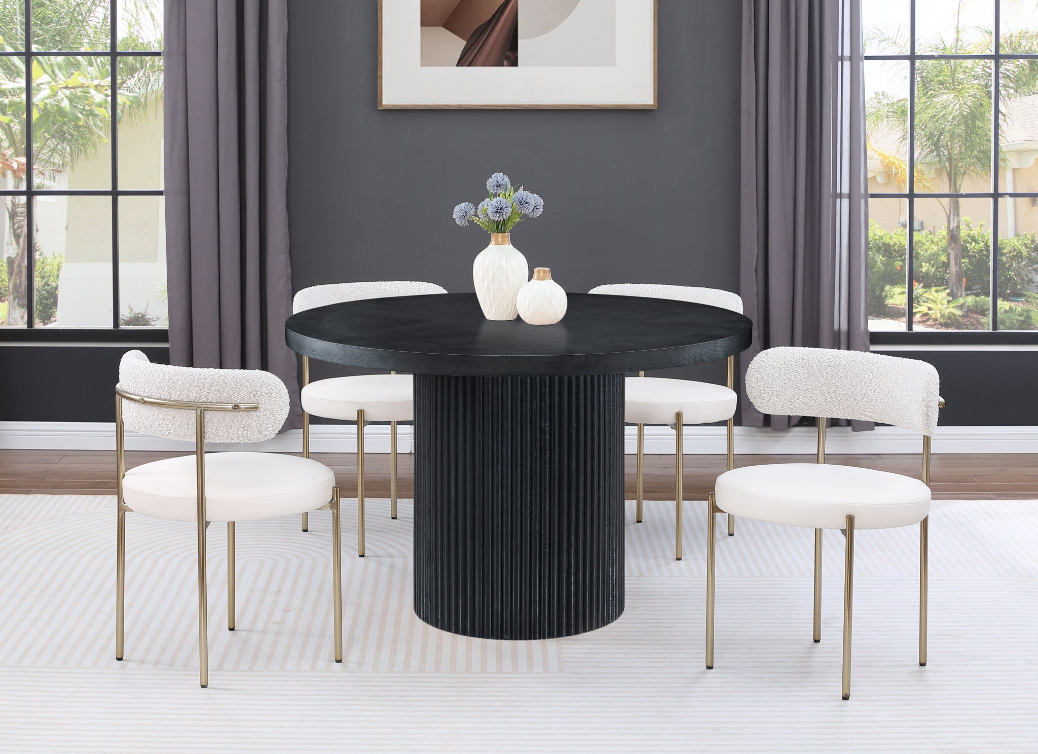 Belinda - Wood Oak Veneer Dining Table