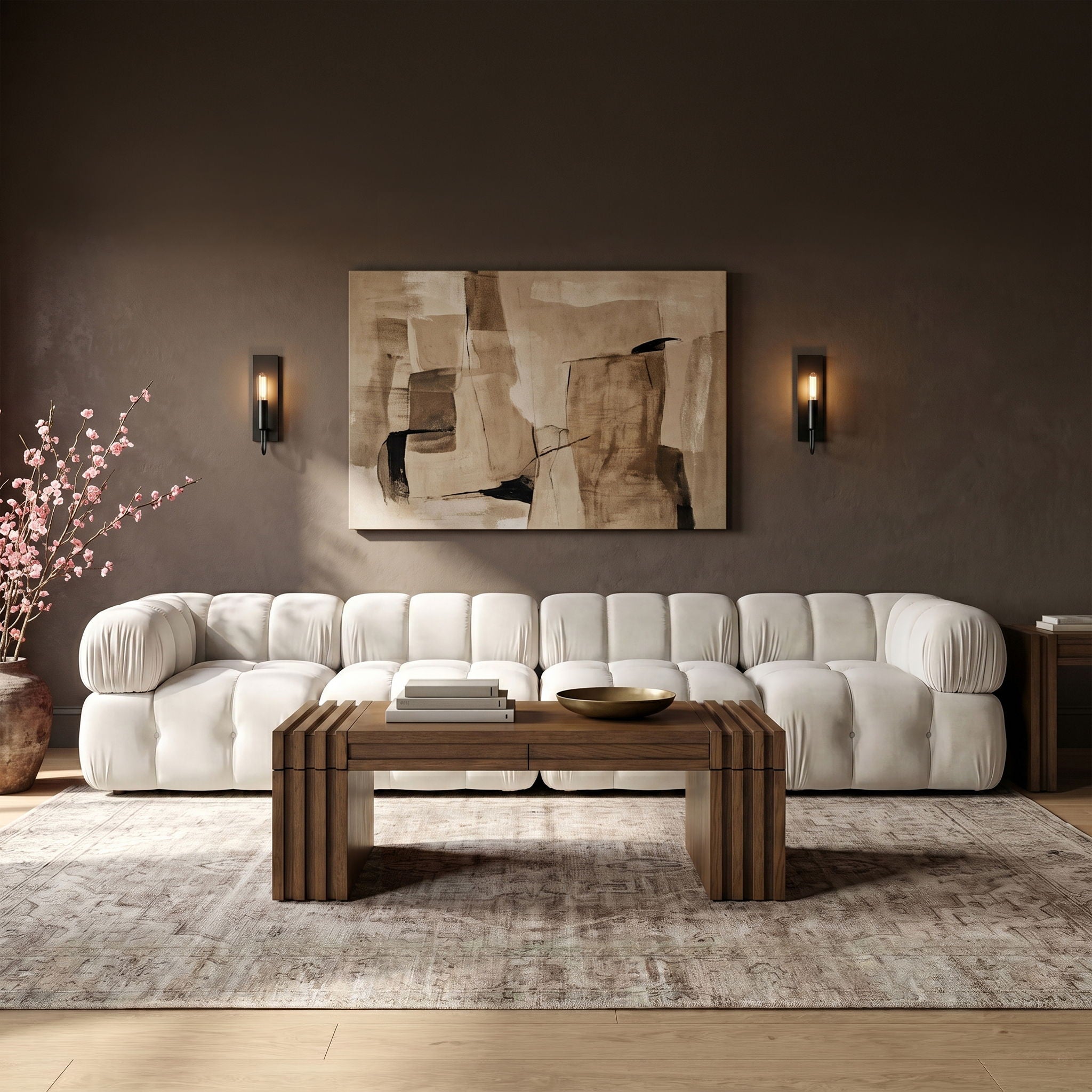 Orin - Fabric Velvet 4 Piece Modular Sofa