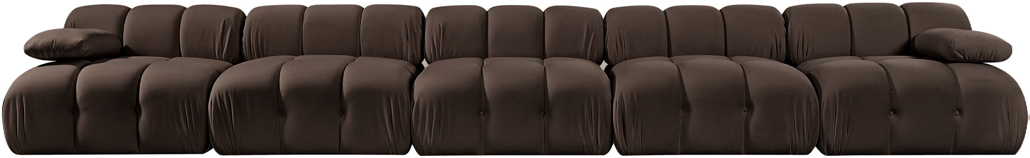 Orin - Velvet 5 Piece Modular Armless Sofa