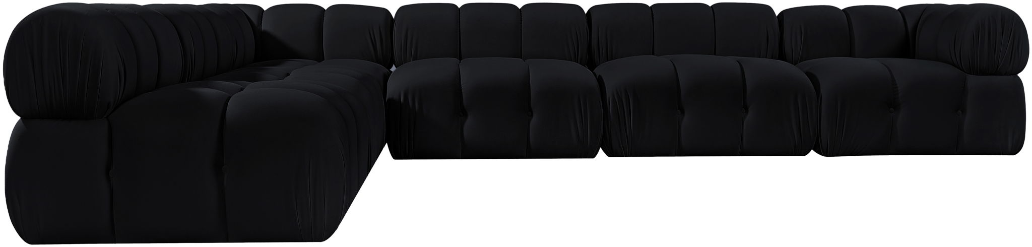 Orin - Velvet 6 Piece Modular L-Shaped Sectional