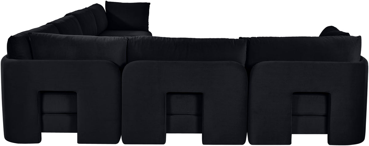 Hammond - Velvet Performance Fabric Upholstered 6 Piece Corner Sectional