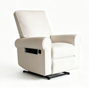 Manual Button Armchair Sofa With 360 Degree Rotation - White