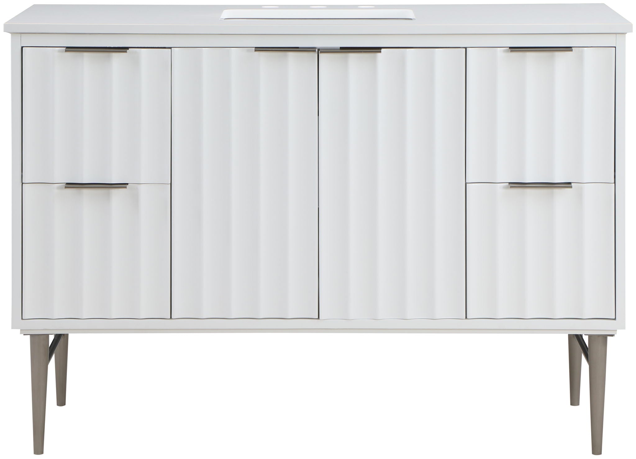 Modernist - Bathroom Vanity With Chrome Legs