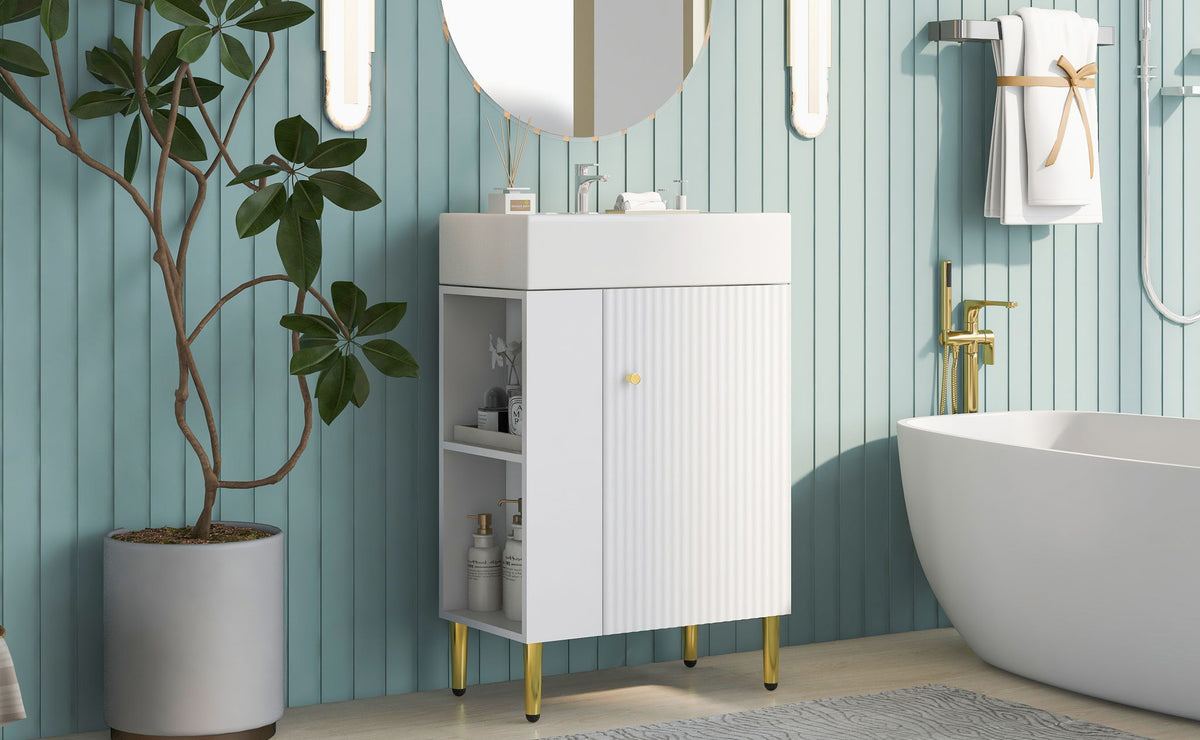 Bathroom Vanity, Combo Cabinet, Bathroom Storage Cabinet, Single Ceramic Sink