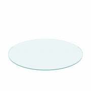 36" Round Tempered Glass Table Top Clear Glass 1 / 4" Thick Flat Polished Edge - Transparent