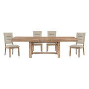 Aberdeen - 5 Piece Dining Room Set (Table & 4 Side Chairs) - Beige / Oak