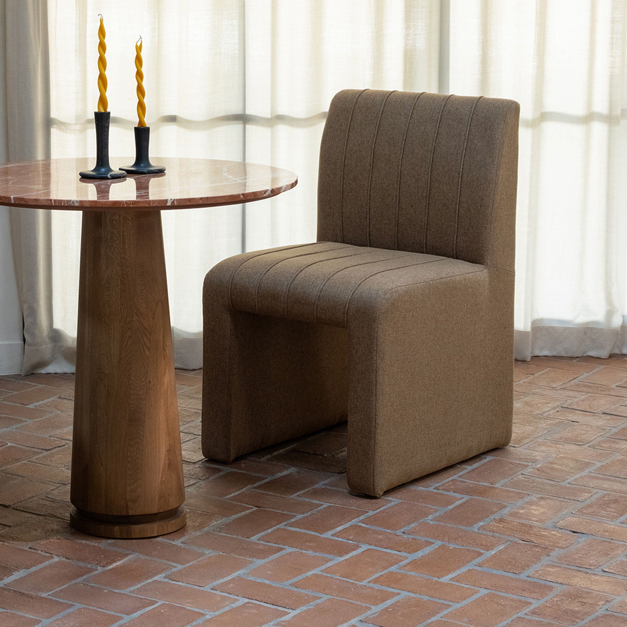 Sage - Cafe Table - Alicante Red