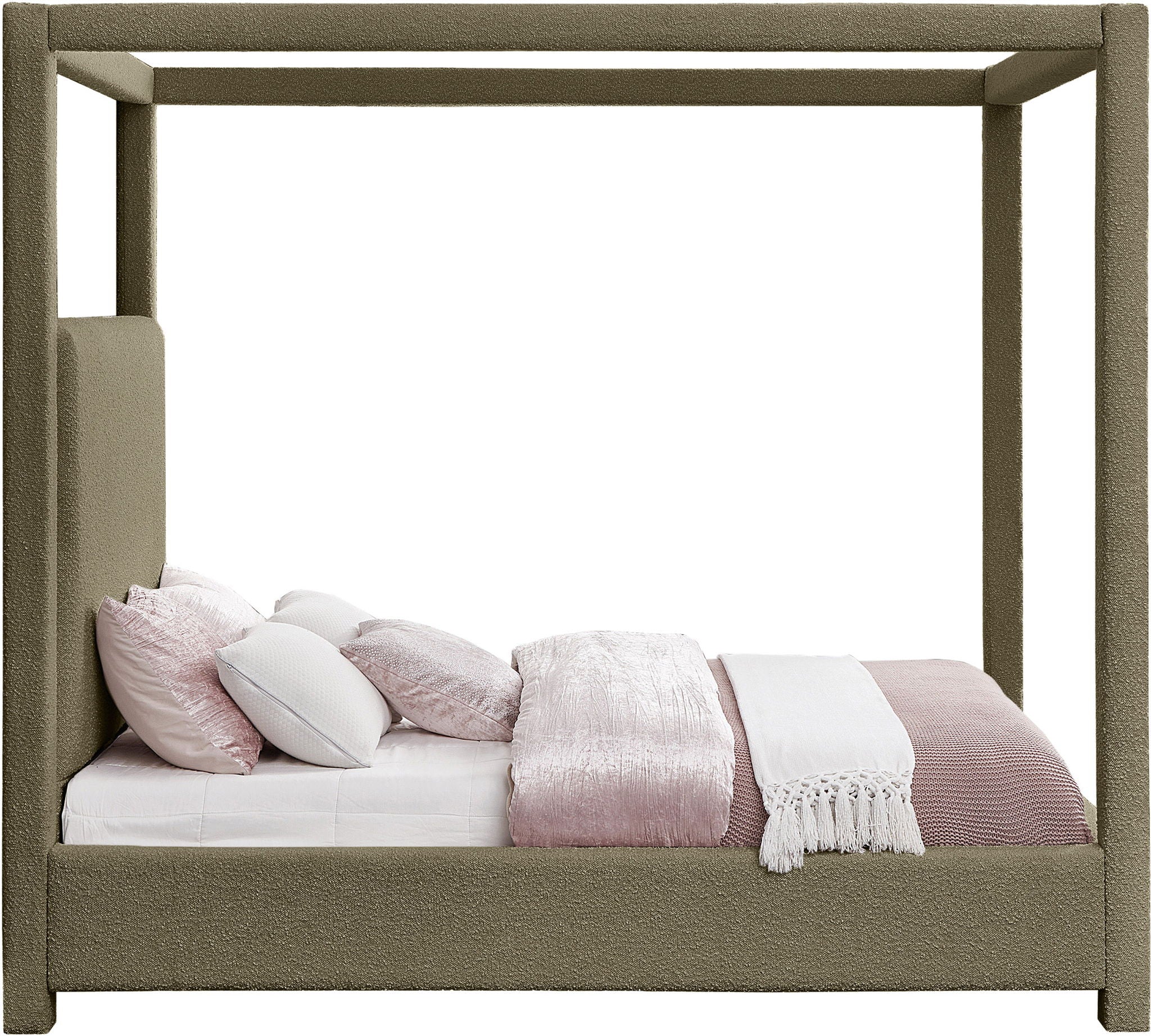 Eden - Boucle Fabric Upholstered Bed