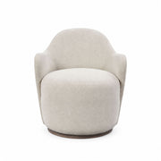 Cocoa - Swivel Barrel Chair With 360° Rotation - Ivory