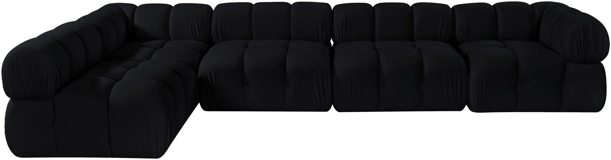 Orin - Velvet 5 Piece Modular Sectional