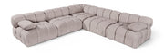 Orin - Velvet Fabric 5 Piece Modular Sectional