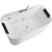 Serenity - Massage Bathtub With Whirlpool Massage, Bubble Bath, LED Air Jets And Hidden Waterfall - White