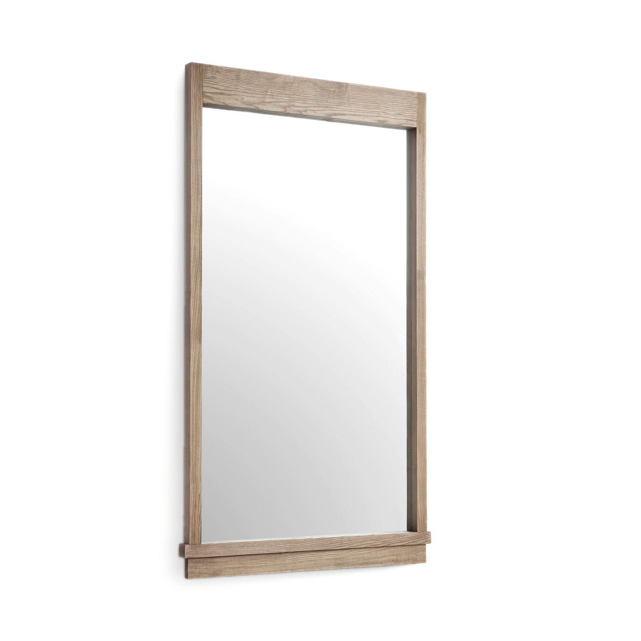 Aimee - Solid Brushed Wooden Ash Mirror - Natural