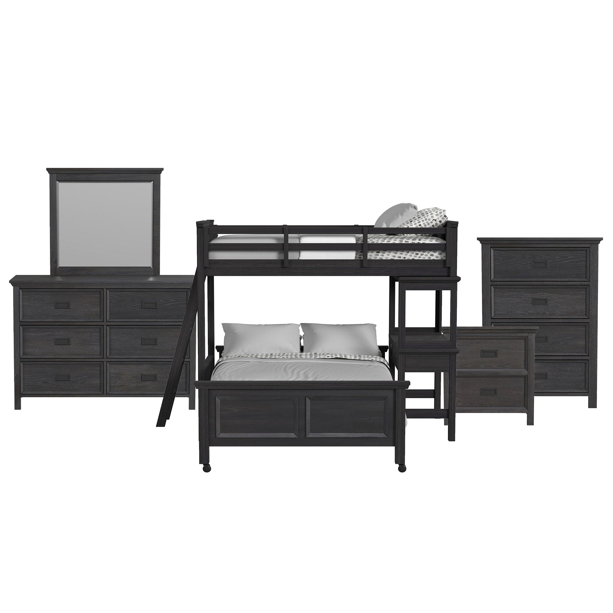 Hampton Kids - Loft With Ladder And Desk With Speaker Bedroom Set